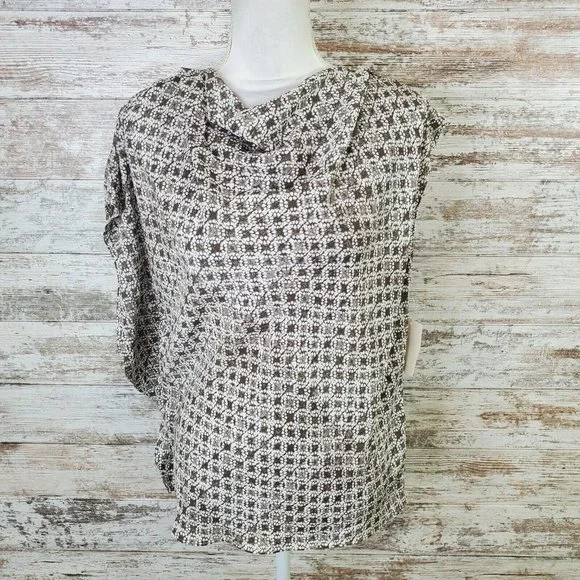 H Halston Grey Sleeveless Square Neck Blouse Size XS - Picture 4 of 8